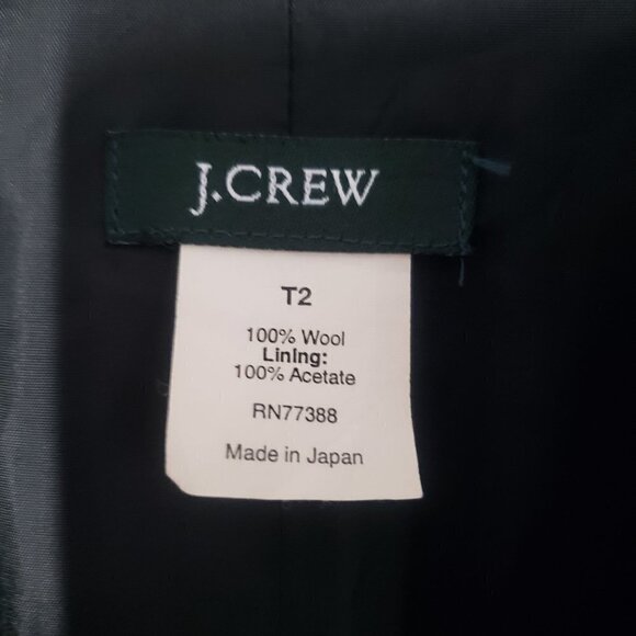J Crew Wool Blazer 2 Button Classic Japan Made Black Jacket Womens T2 - Picture 3 of 6